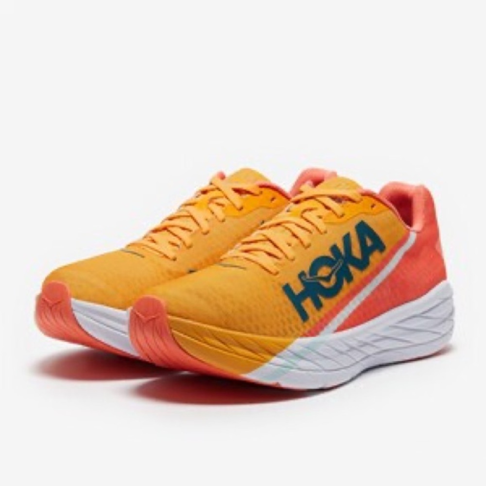 Hoka Rocket X - Orange and Yellow Lightweight Sneakers Athletic Sz 10 M & 11.5 W